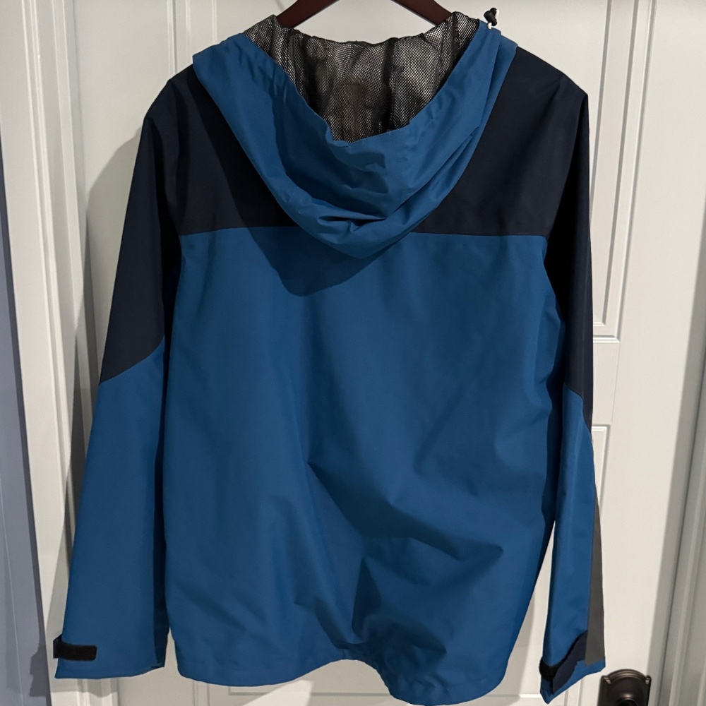 LANDS END Waterproof Squall Rain Coat M Blue Mesh Lining Jacket - Picture 2 of 13
